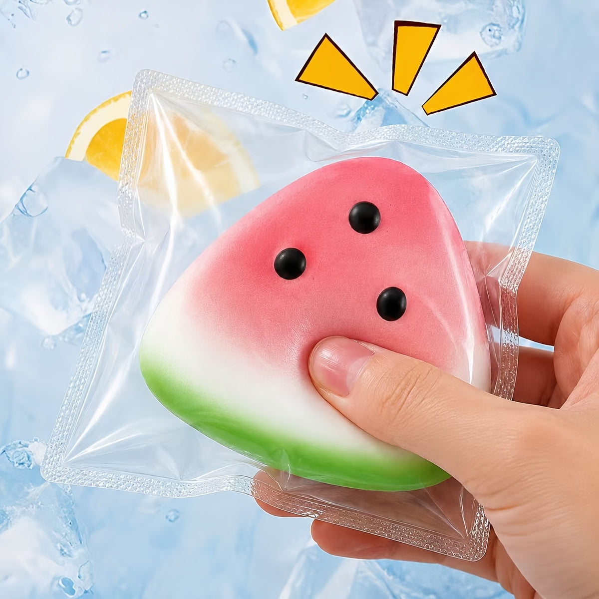 1pc festive pink green watermelon squeeze toy soft