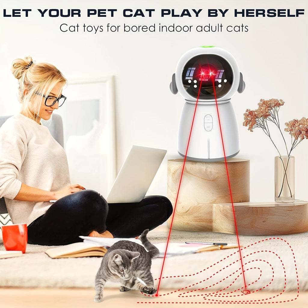 indoor cat laser toy rechargeable interactive cat toy dual