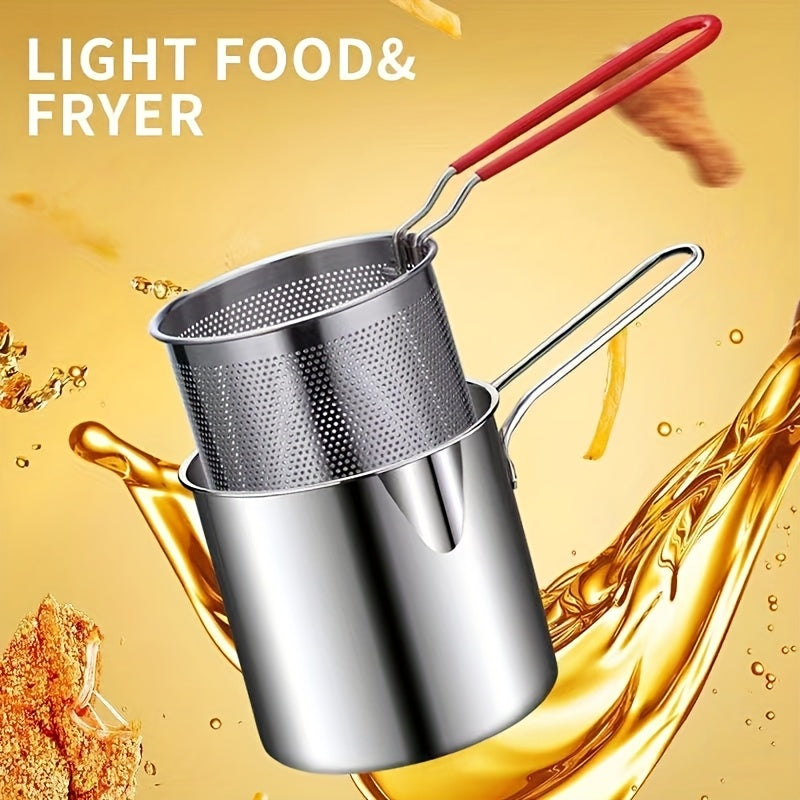 1set 3pcs stainless steel   fryer basket deep fryer