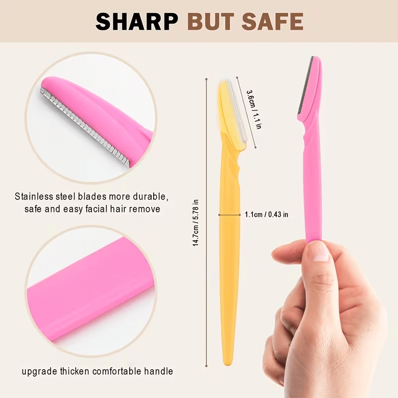 30pcs facial razors random colors premium stainless steel