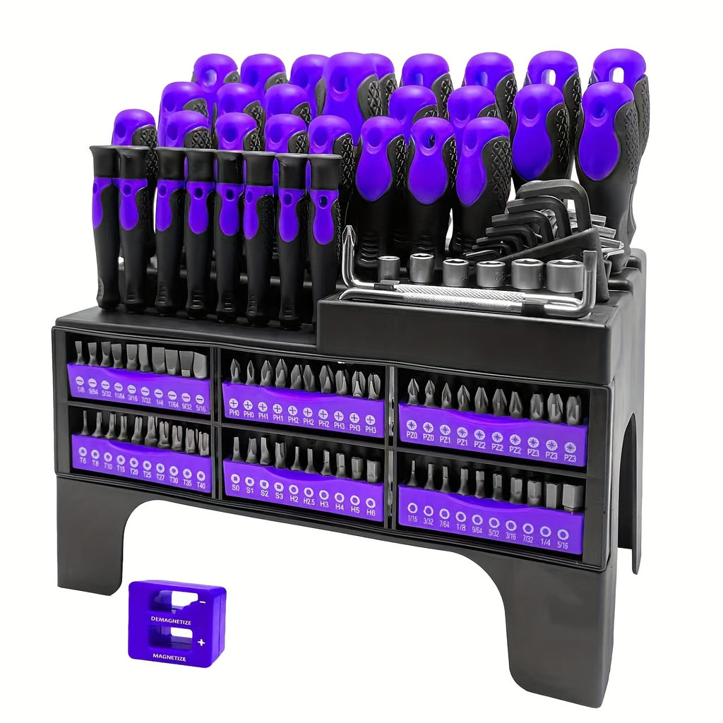 118pcs magnetic screwdriver set plastic rack magnetic tool