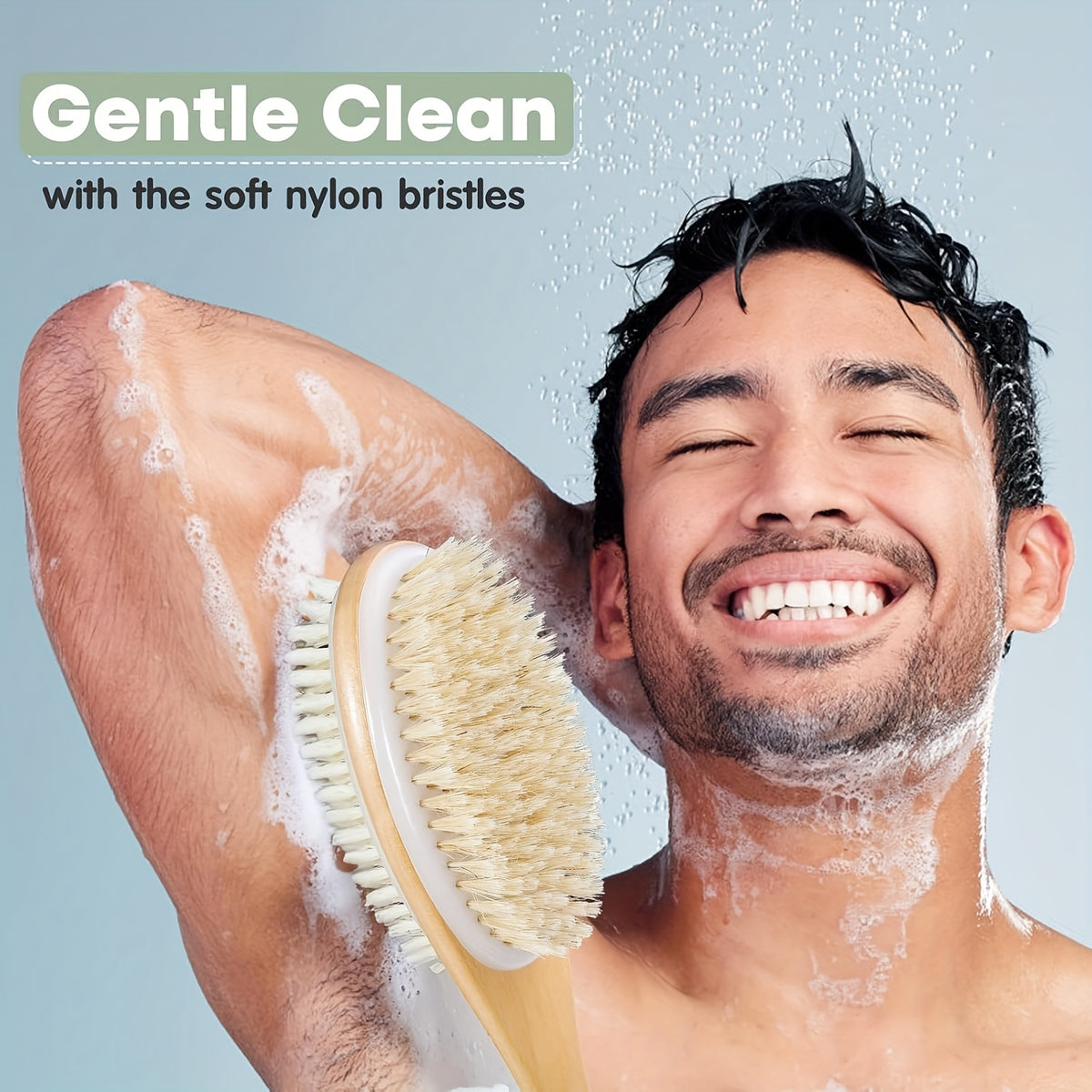 dual sided body brush exfoliating mitt natural