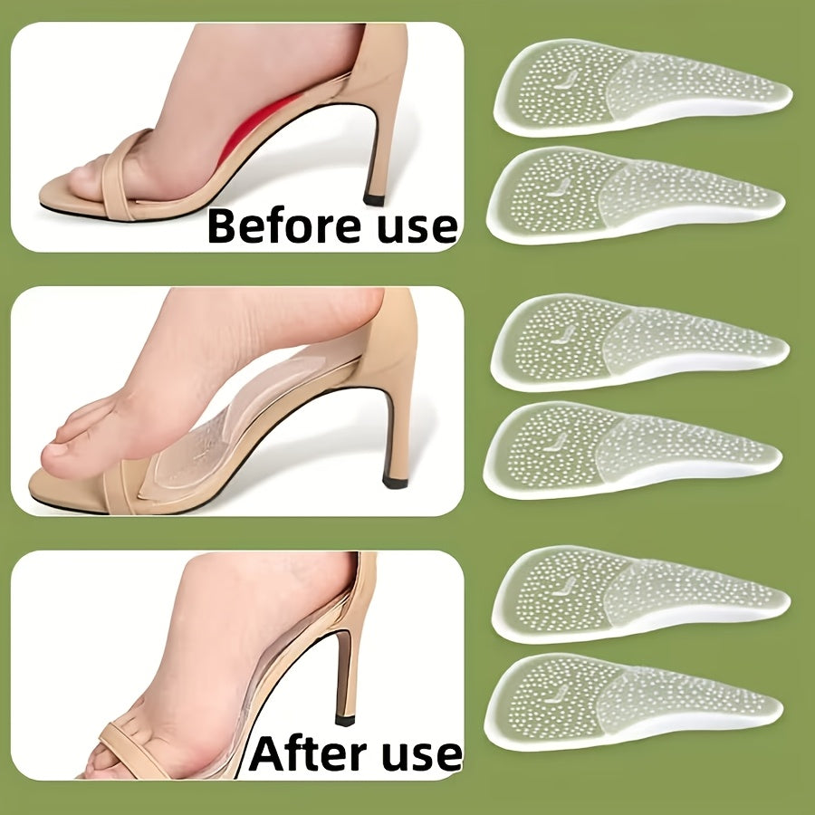 two silicone arch support insoles massage particles
