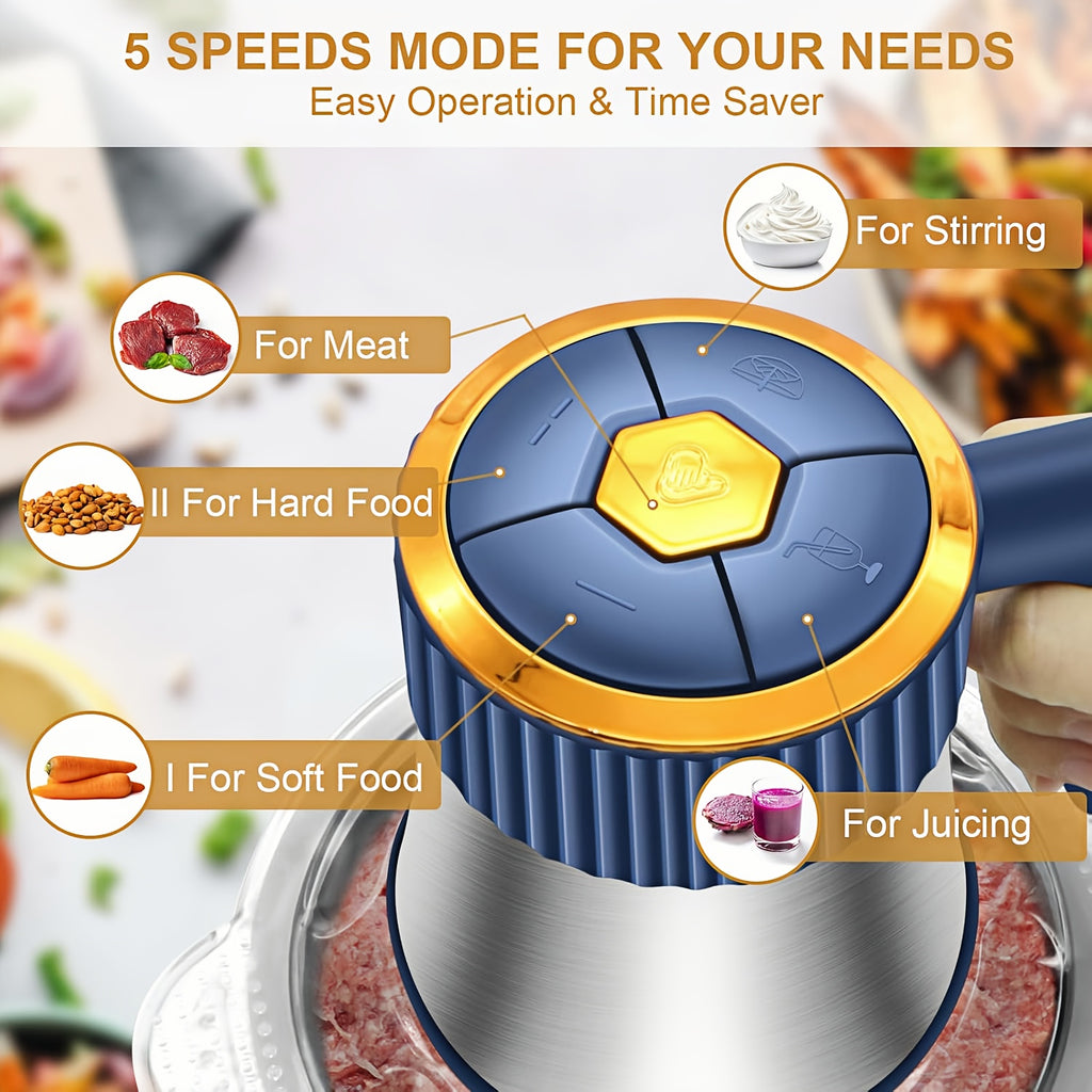 5l large capacity stainless steel electric food chopper