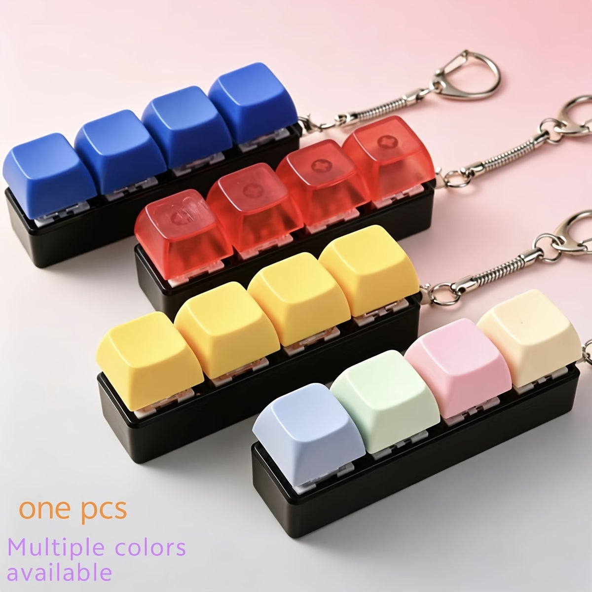 keychain multi color keychain   fidget clicker bag charm