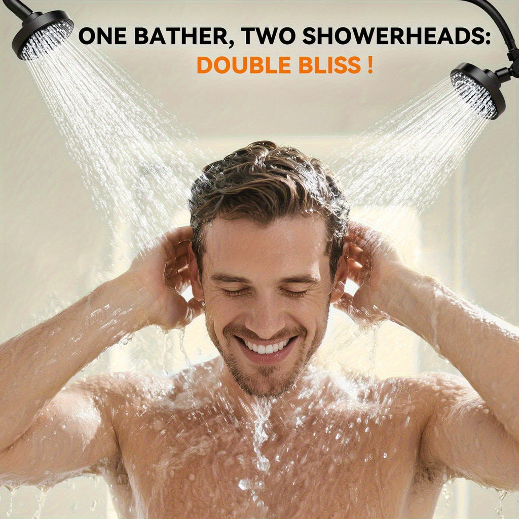 dual shower head system couples high pressure shower heads 3