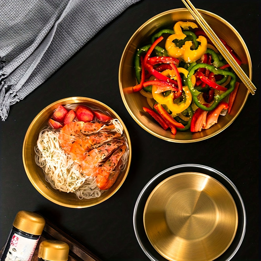 3pcs stainless steel salad bowls set oven safe durable