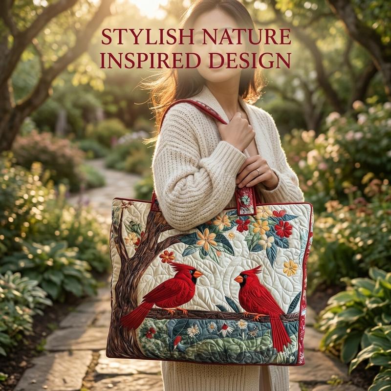 womens red   bird   3d printed quilted