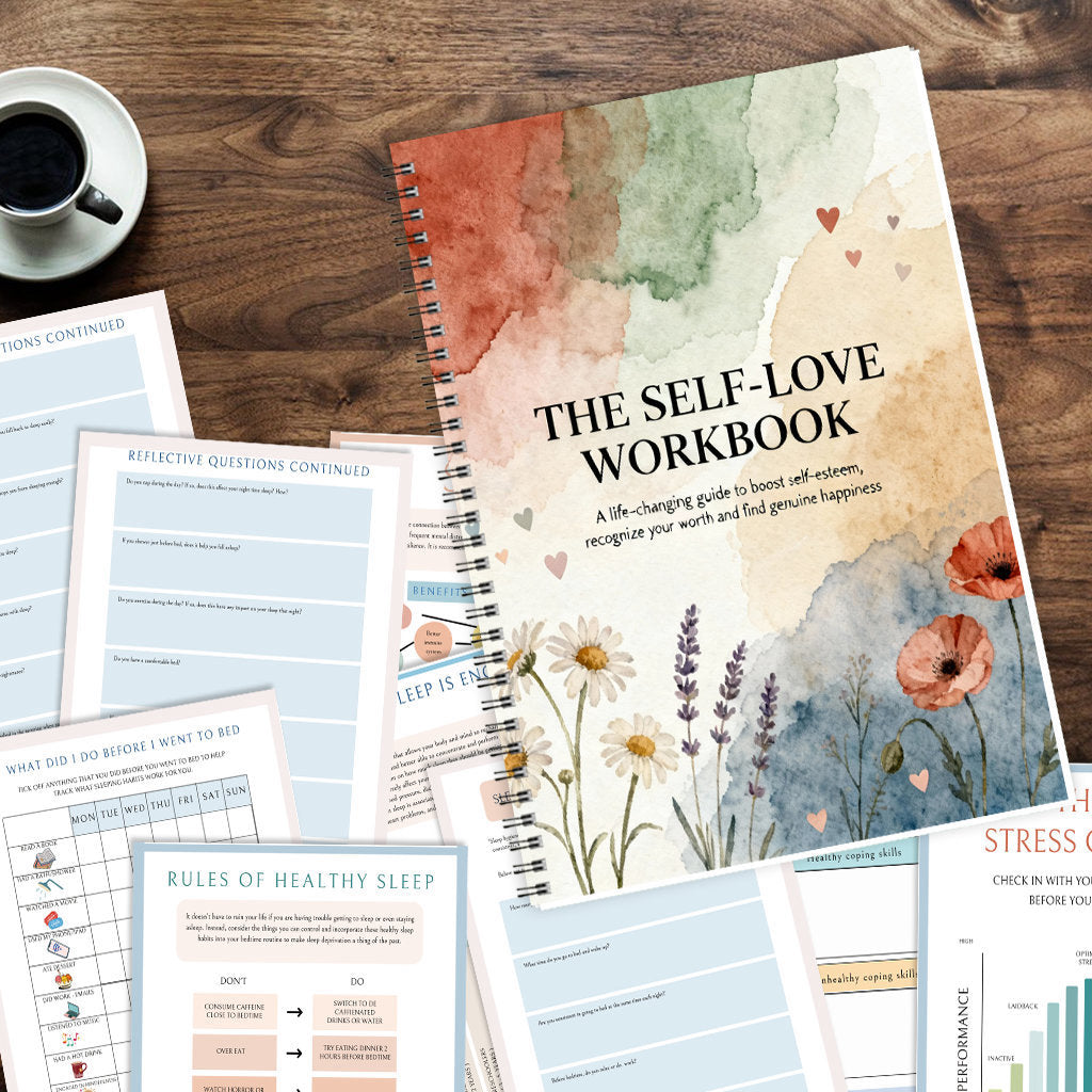 watercolor   heart cover self care workbook 70