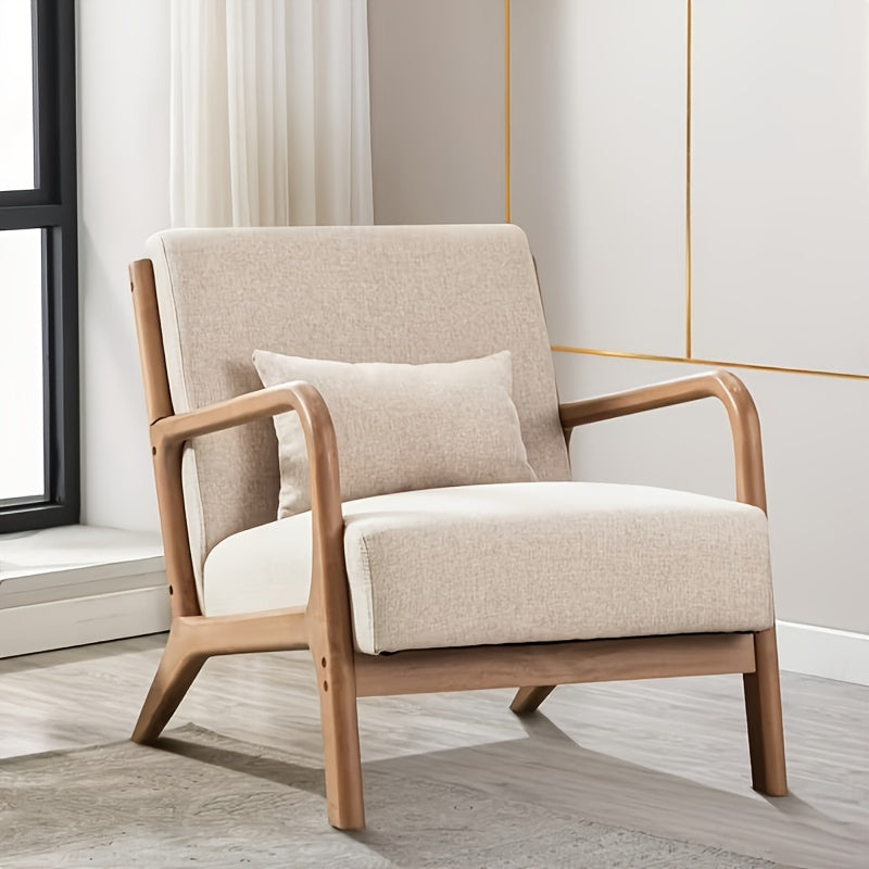 century modern accent chair linen fabric upholstered