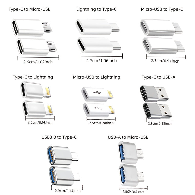 16pcs usb c usb adapter set usb type c female usb adapter