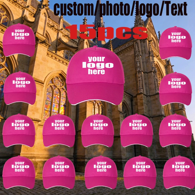 15pcs personalized custom baseball caps diy