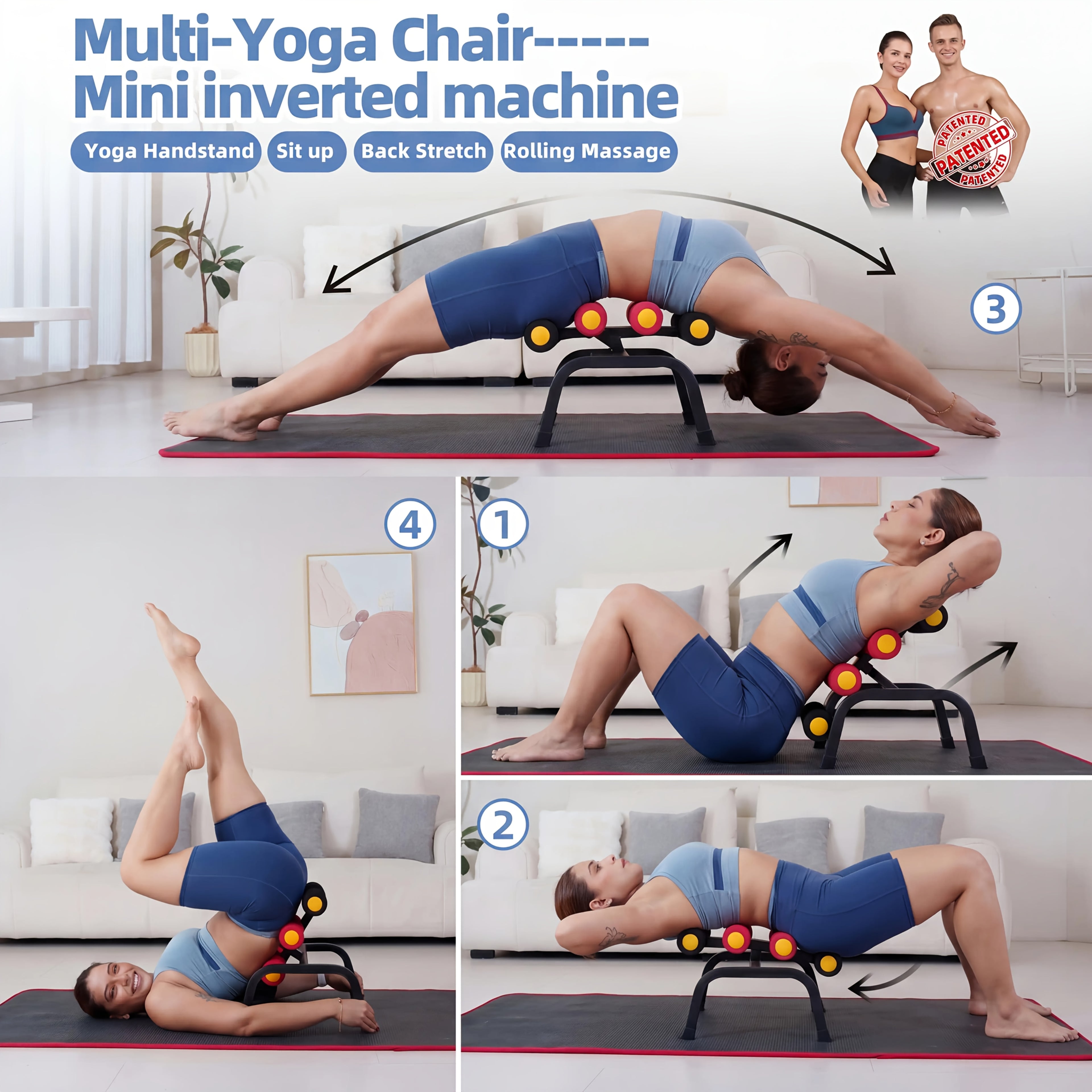 mini inversion table back   ab trainer