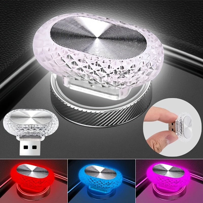 1pc car usb ambient lights mini size led atmosphere lamps