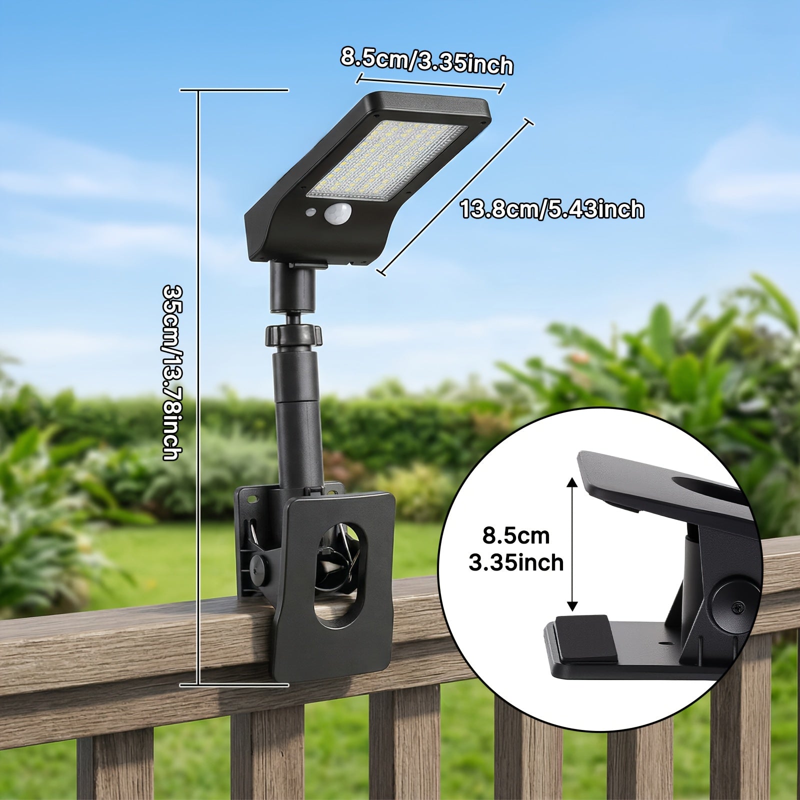 2pcs clip solar street lights solar wall lamp outdoor