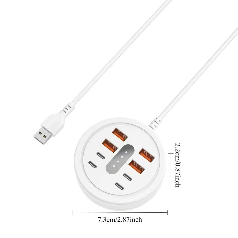 8 in   66w round usb c fast charger   4pcs usb