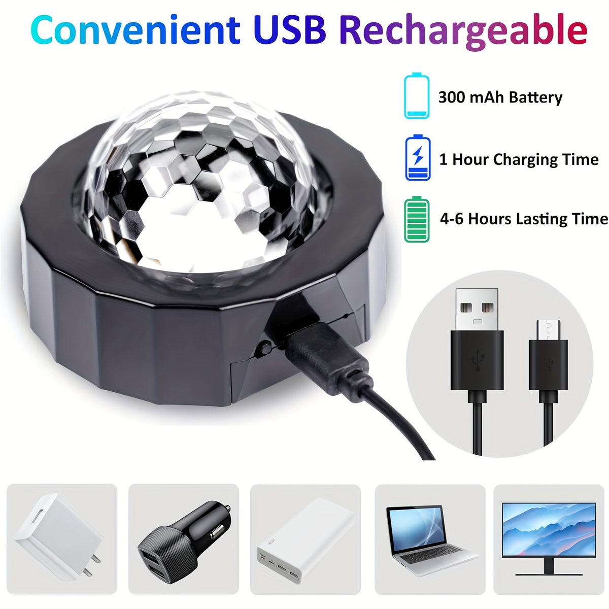 disco light party multicolor mini disco ball light