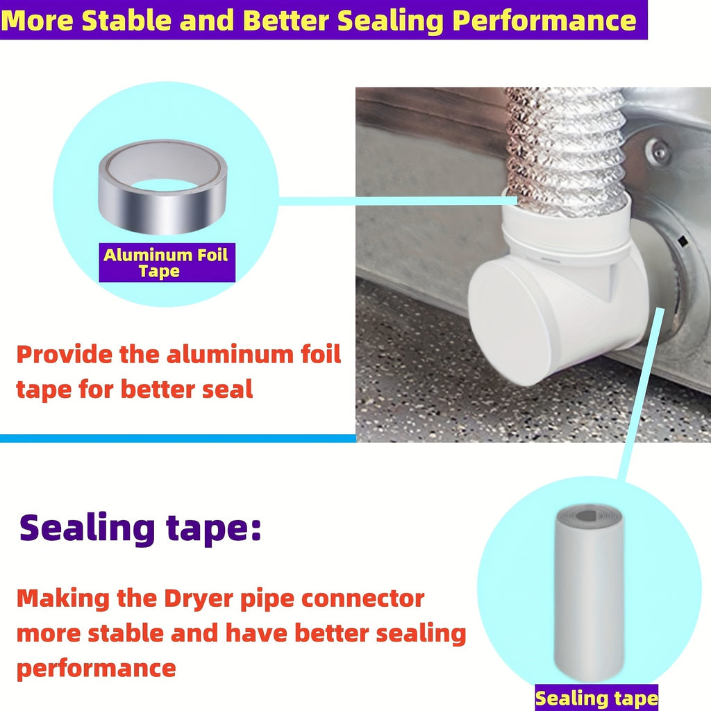 laundry dryer duct connection kit suitable standard 4inch