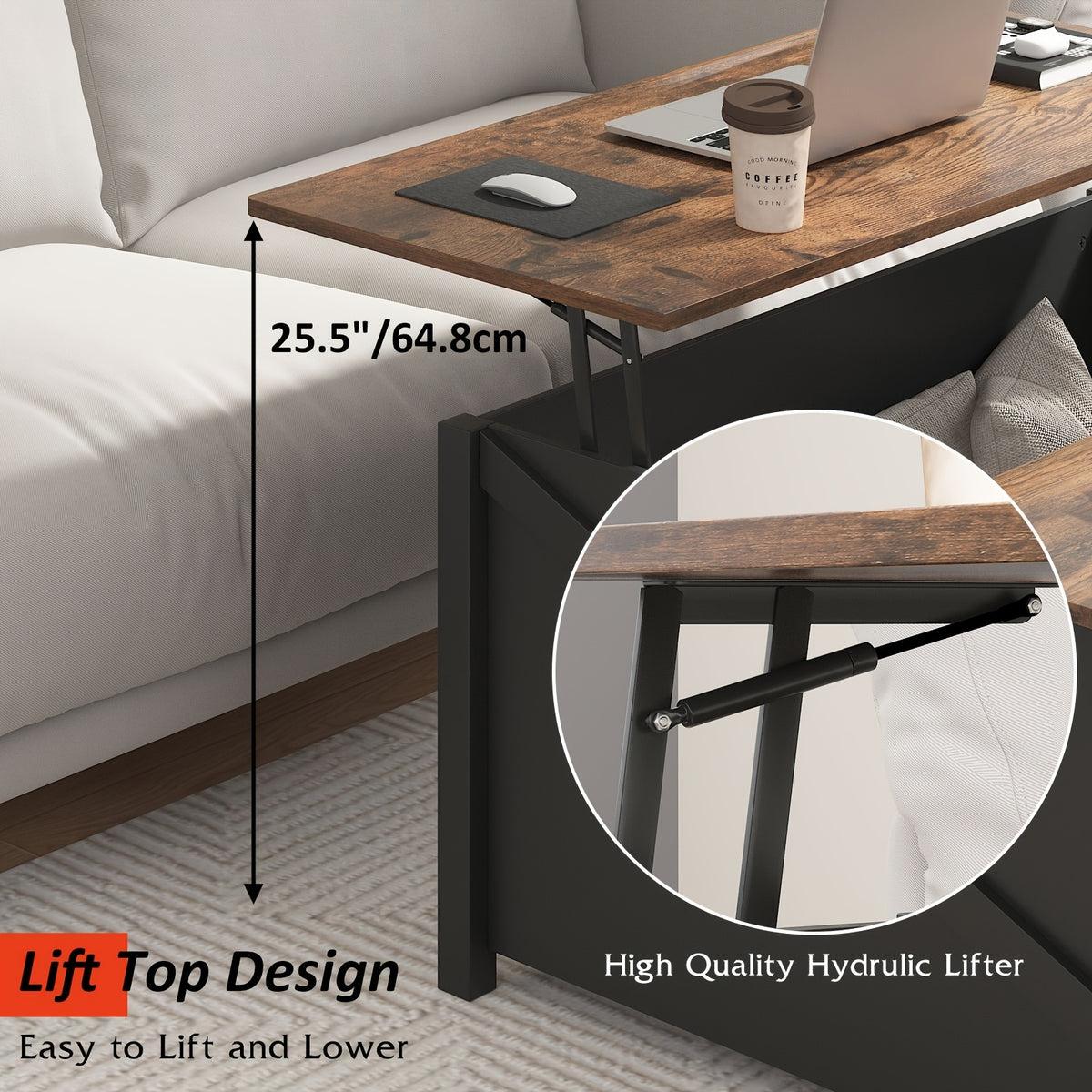 lift top coffee table storage square wood coffee tables