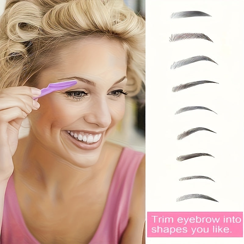 21pcs random color stainless steel eyebrow razors safety