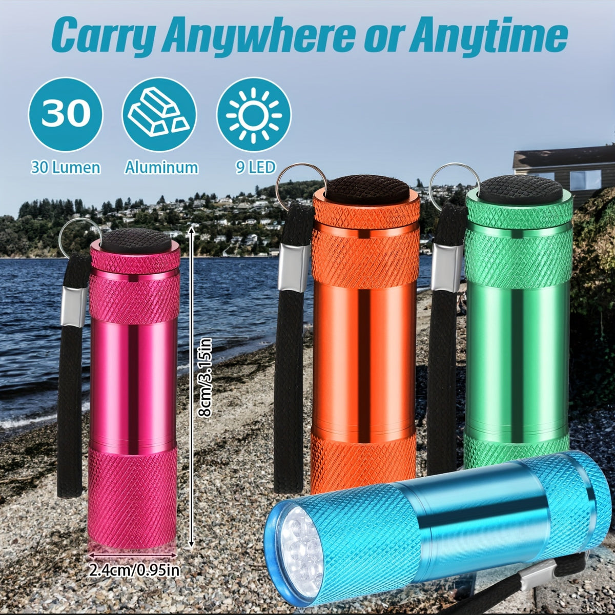 20pcs mini flashlights bulk bright aluminum handheld flash