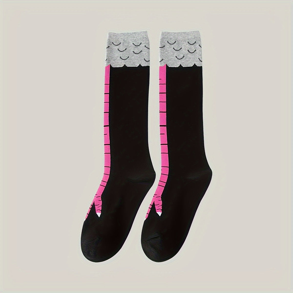 1 2 pack womens plus size   socks quirky chicken