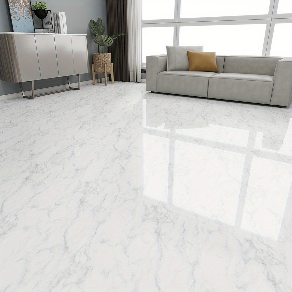 20 40 pack glossy marble floor stickers wall tiles self