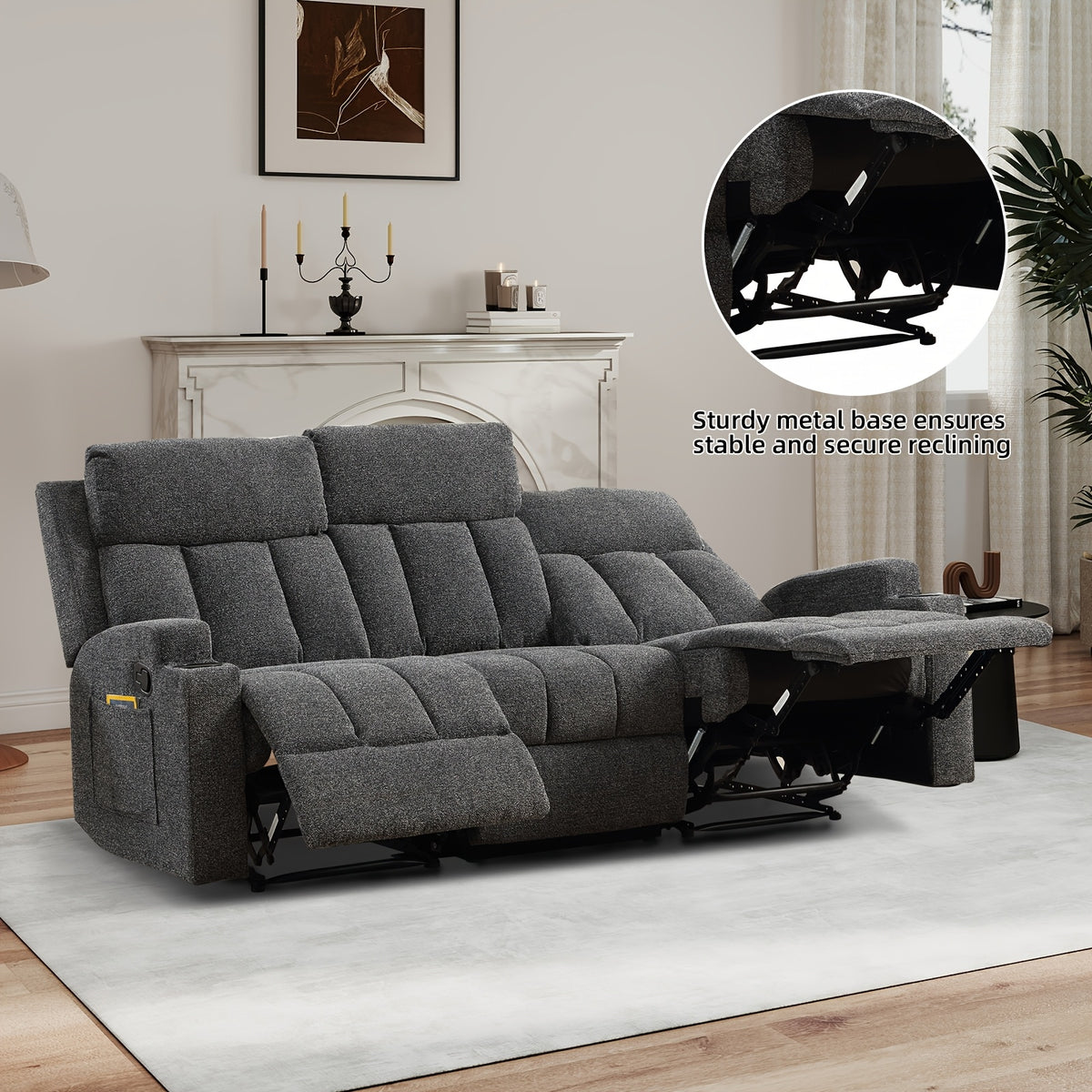 1pc 3pcs manual recliner living room set 1 seater 2 seater 3