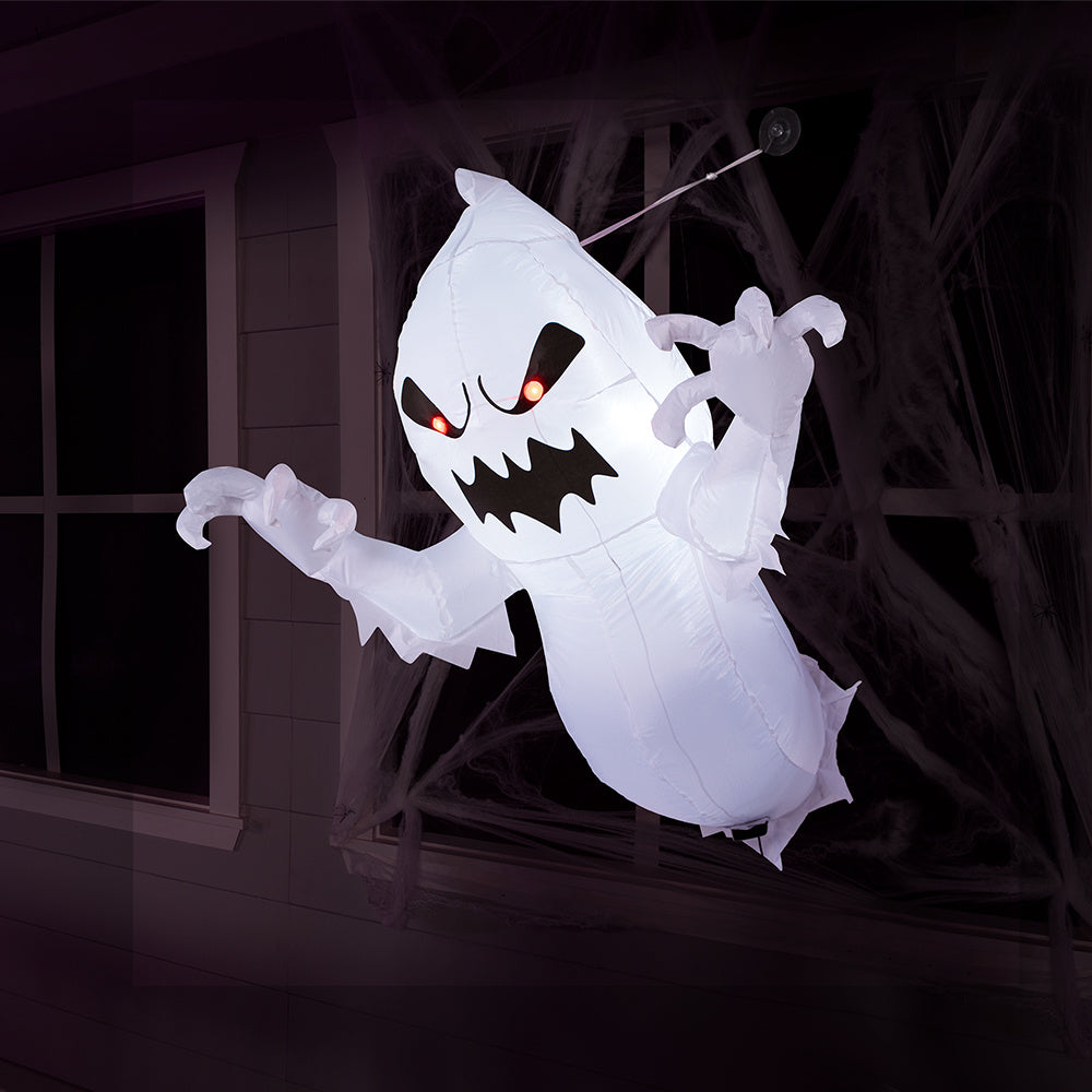 4 5 ft halloween inflatable ghost   leds blow flying
