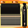 set 80 custom engraved ballpoint pens including a pen case