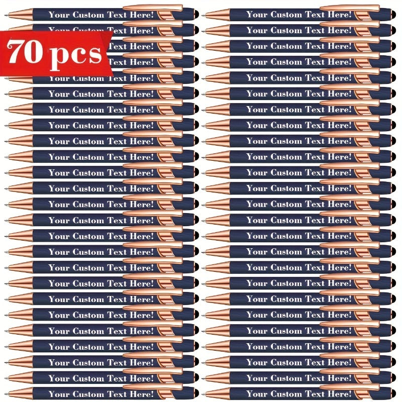 customized 70pcs personalized text liquid ink rollerball