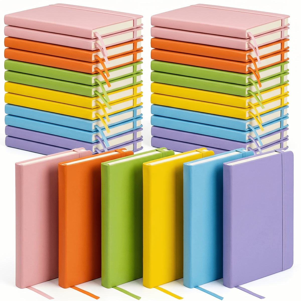 set  6 pu leather bound journals featuring 160 pages