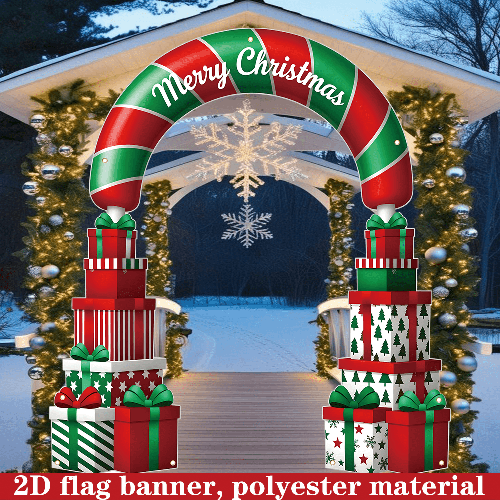 2d flat 2d door banner 2d flat single panel large christmas