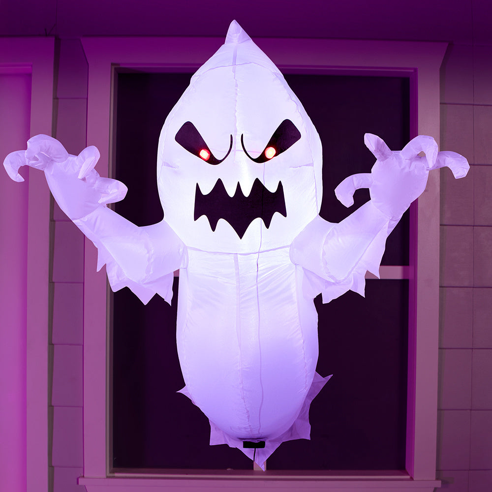 4 5 ft halloween inflatable ghost   leds blow flying