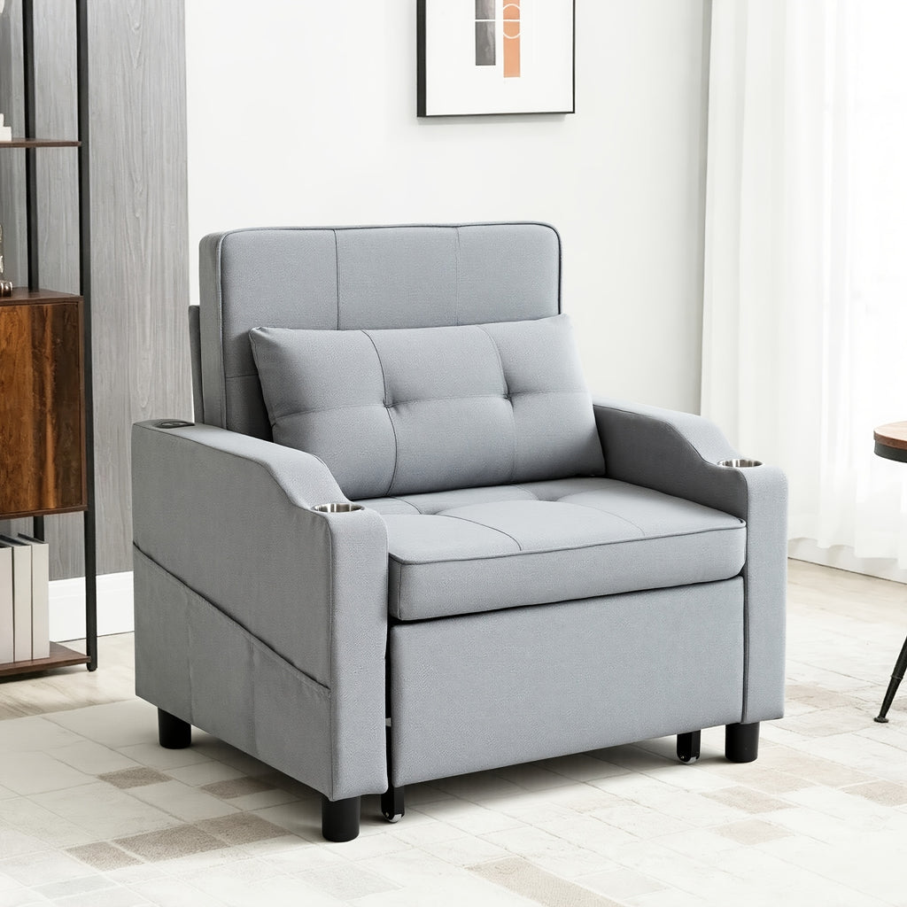 3 in 1 folding sofa bed convertible sleeper chair bed space