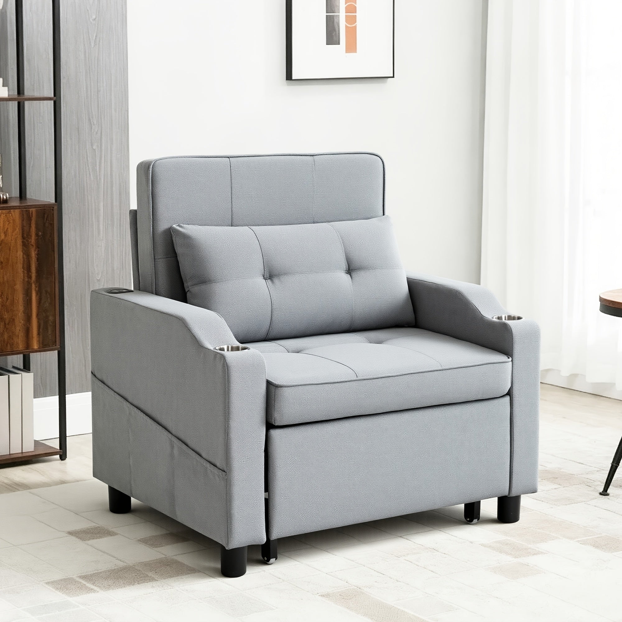 3 in 1 folding sofa bed convertible sleeper chair bed space