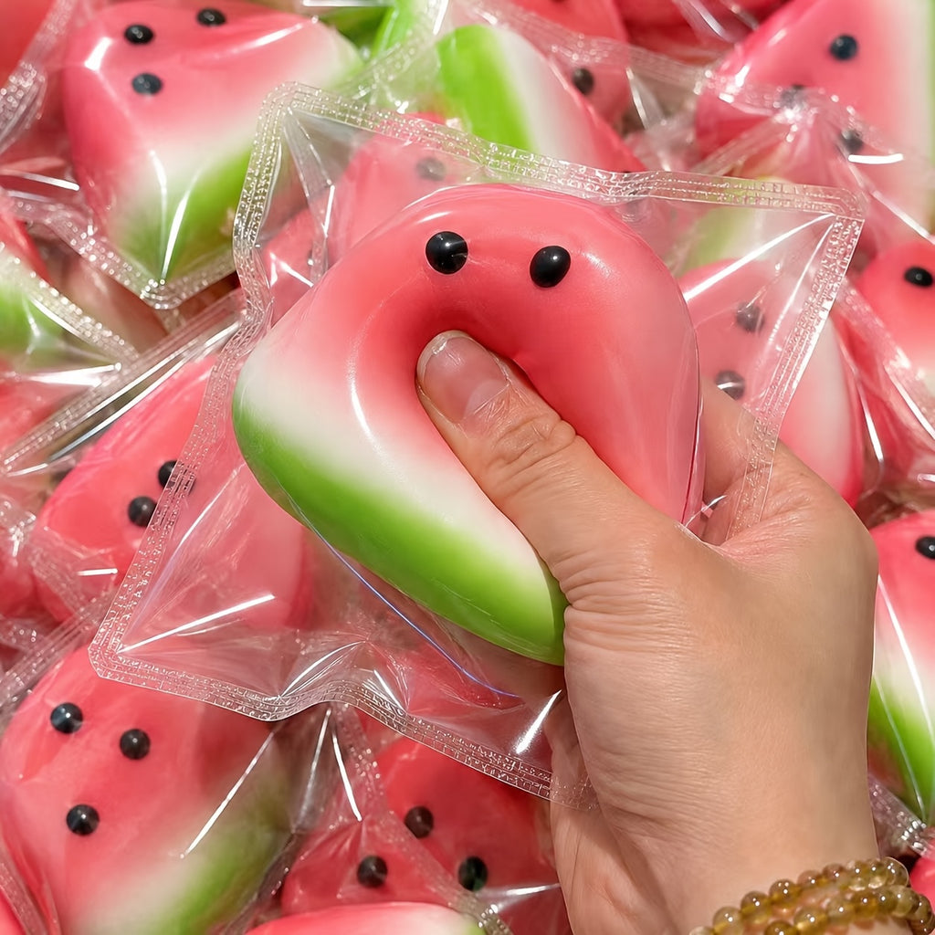 1pc festive pink green watermelon squeeze toy soft
