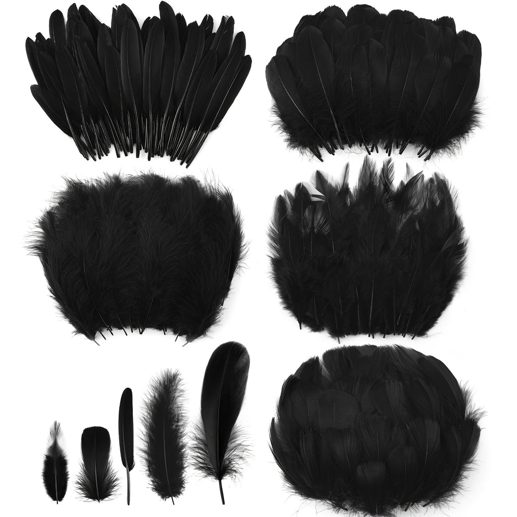 500pcs halloween assorted crafts feathers 4 styles mixed