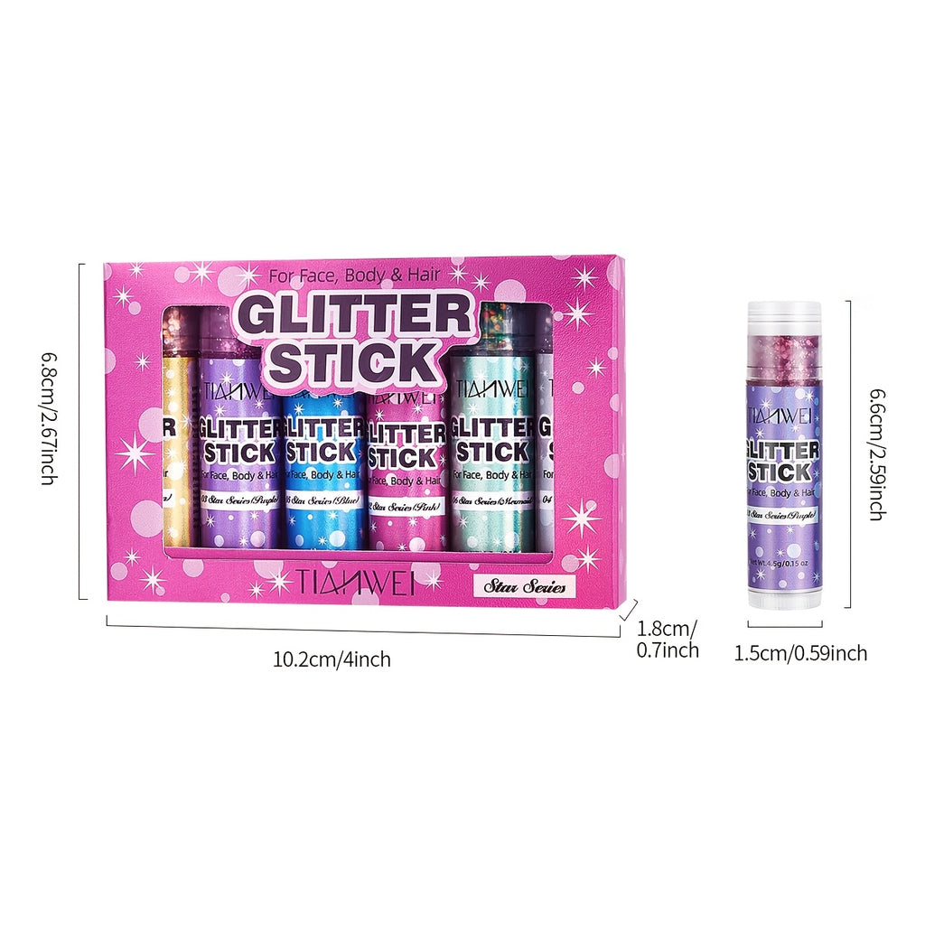 magic party glitter stick set 6pcs   long lasting