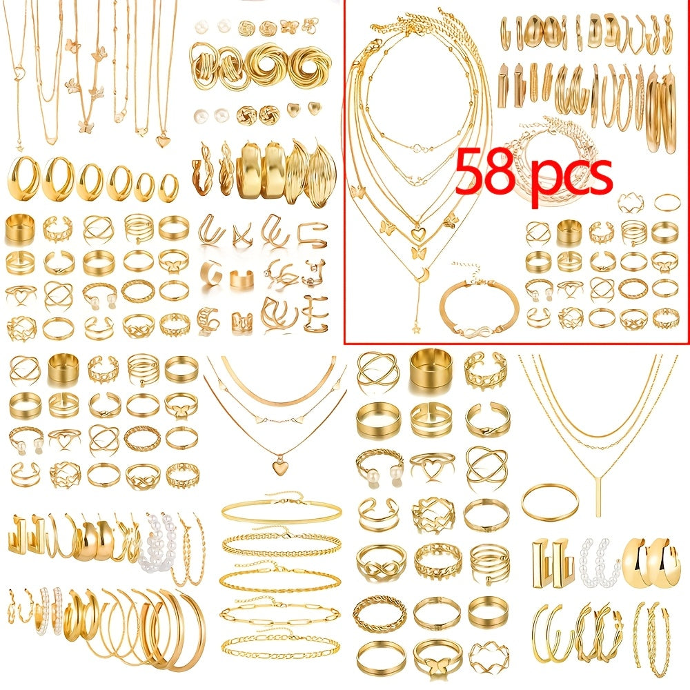 35 54 58 68pcs set elegant retro style   heart