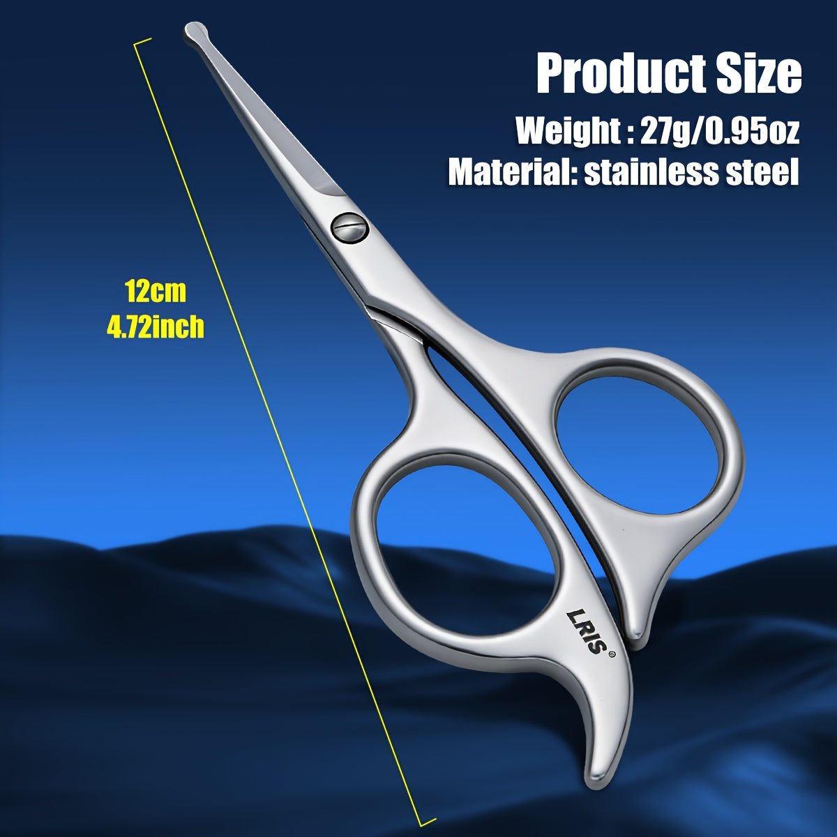 nose hair scissors a stainless steel rounded tip design