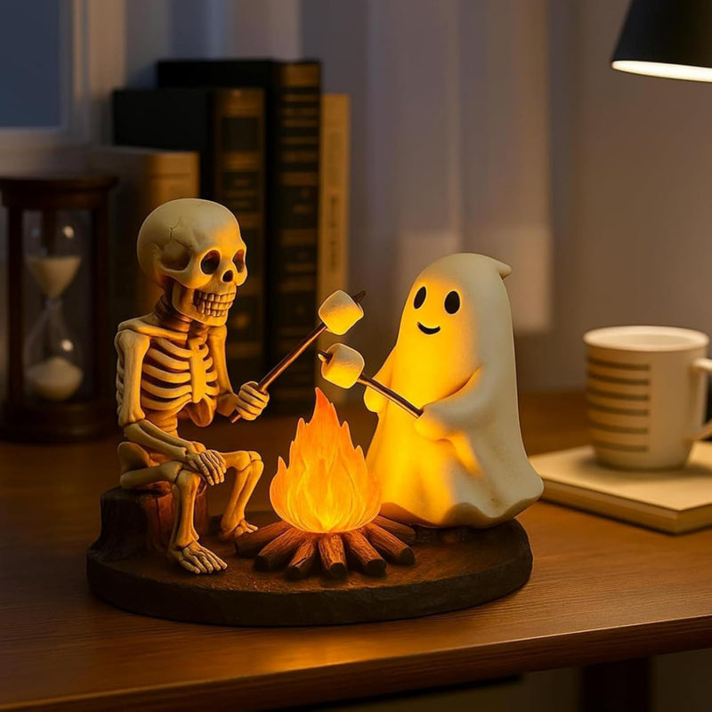 realistic flickering flame roasting marshmallow resin