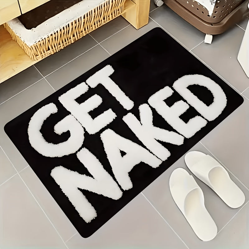 1  bathroom mat printed   text soft durable flannel