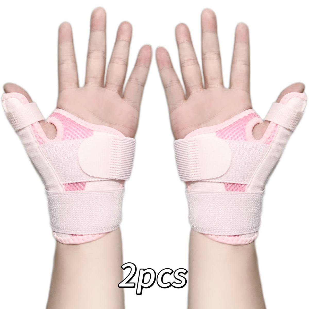 2pcs adjustable thumb wrist support braces breathable fabric
