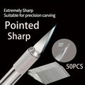 value 51pcs set craft engraving knife 1pc knife rod 50pcs