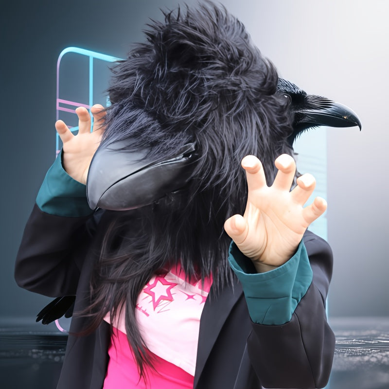 beak feather texture black latex