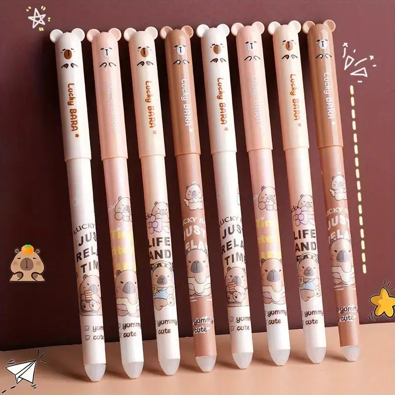 random 12pcs animal shaped erasable gel pen set 0 5mm fine