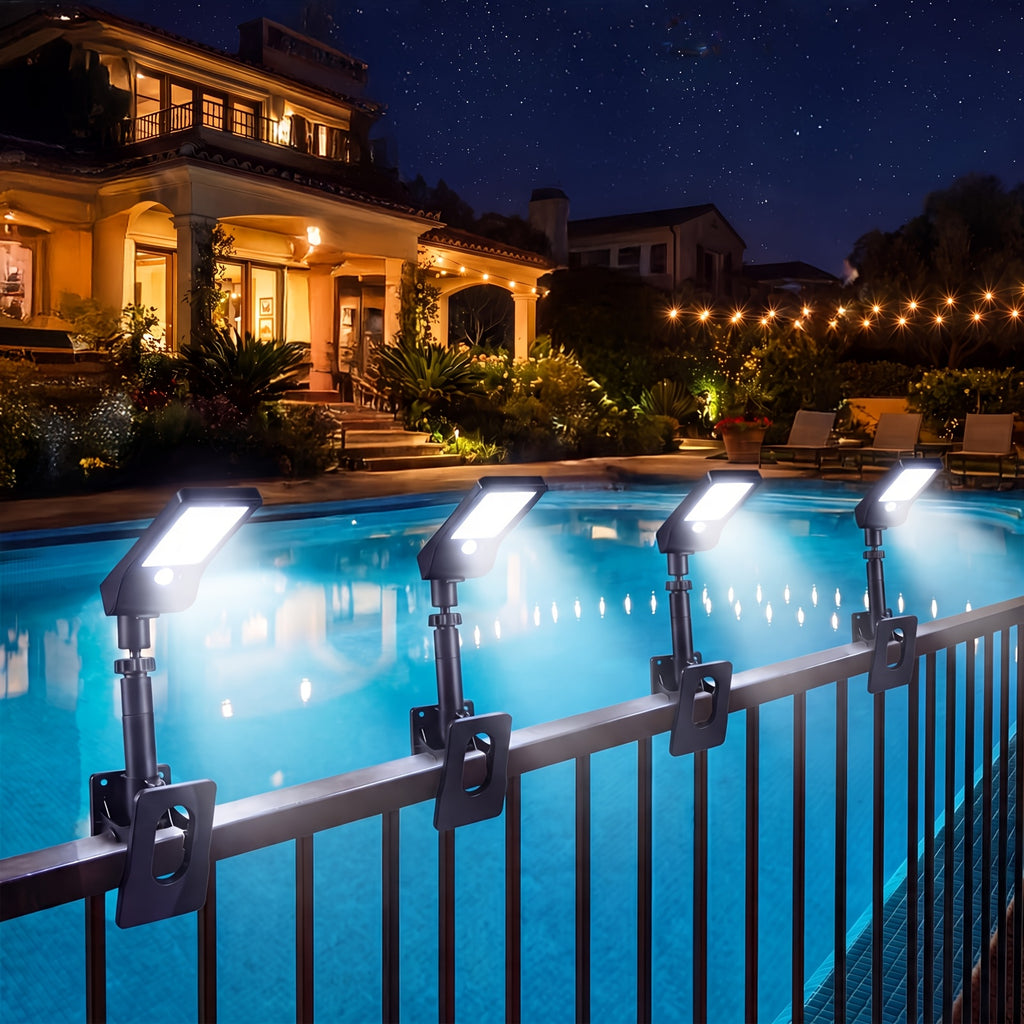 2pcs clip solar street lights solar wall lamp outdoor