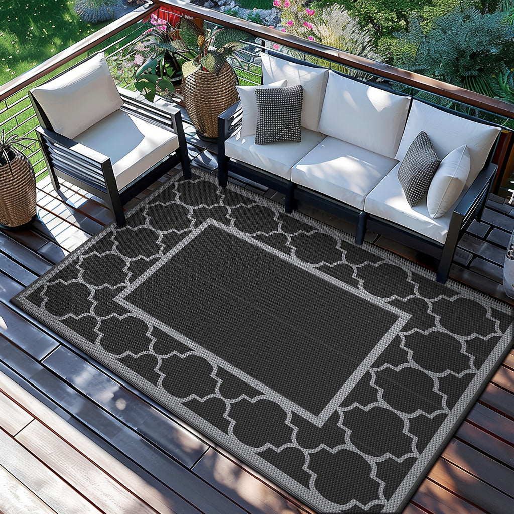 outdoor mat reversible plastic straw camping mat patio deck