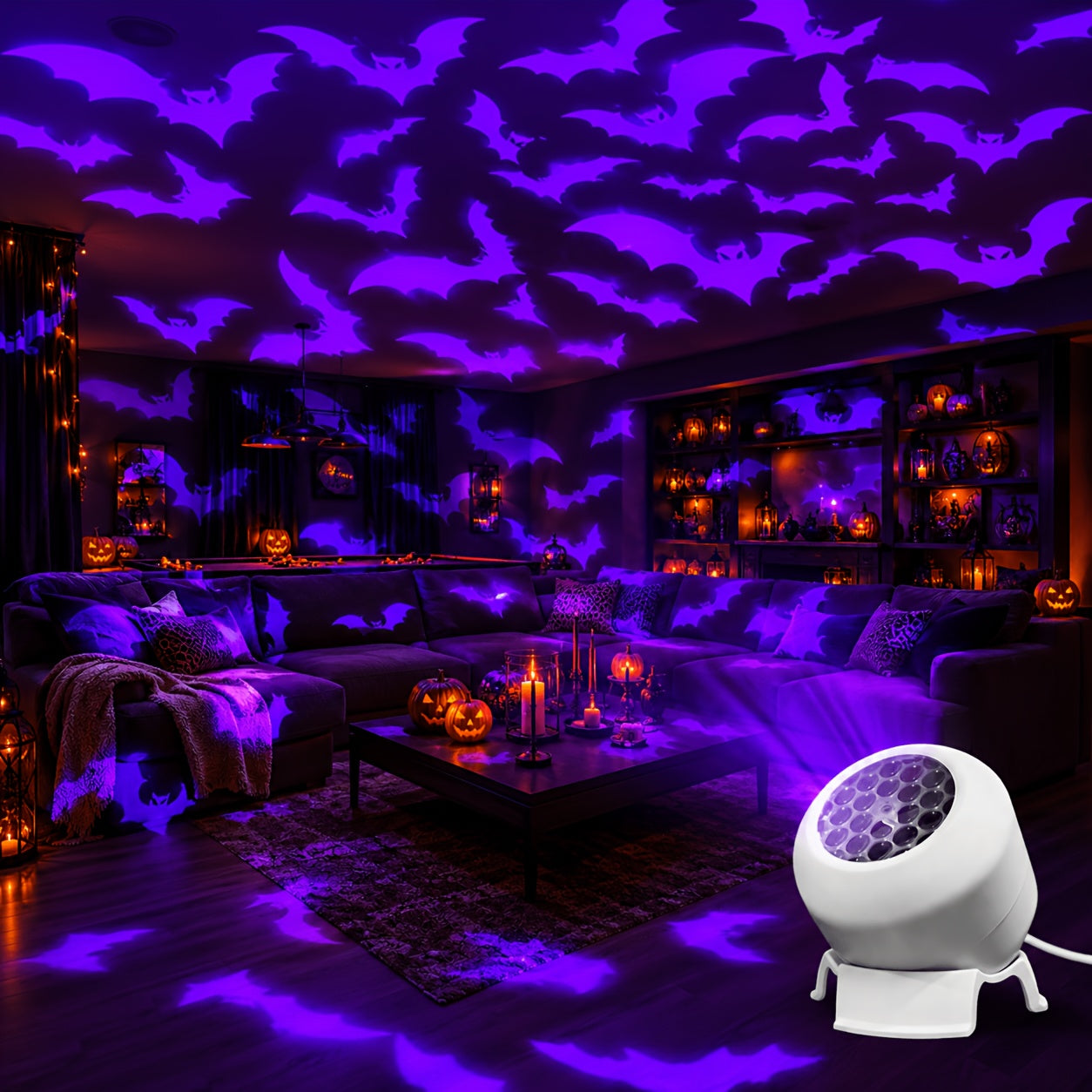 dynamic bat projector light usb powered 360 rotatable